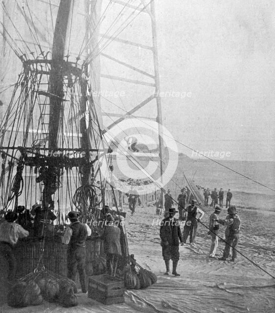 The attempt by the Count de la Vaulx to cross the Mediterranean by balloon, 1901. Artist: P Doye