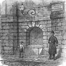 The Attempt to Blow Up The Mansion House: recess in which the powder was placed, 1881. Creator: Unknown