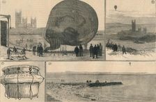 The Attempted Balloon Voyage Across The Channel 1882. Creator: Unknown