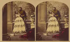 The Attempted Kiss, about 1857. Creators: London Stereoscopic & Photographic Co, Joseph John Elliott