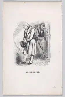The Attic from The Complete Works of Béranger, 1836. Creator: Cherrier