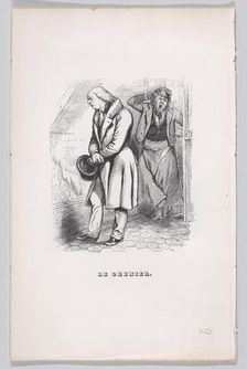 The Attic from The Complete Works of Béranger, 1836. Creator: Cherrier