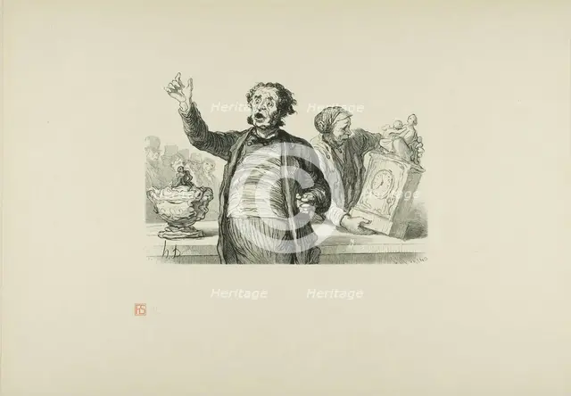 The Auction House: The Auctioneer, 1864, printed 1920. Creator: Charles Maurand.