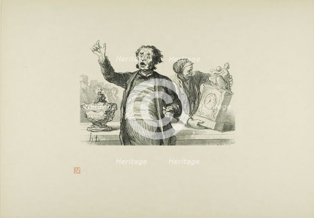 The Auction House: The Auctioneer, 1864, printed 1920. Creator: Charles Maurand.