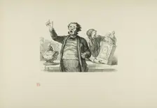 The Auction House: The Auctioneer, 1864, printed 1920. Creator: Charles Maurand