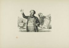 The Auction House: The Auctioneer, 1864, printed 1920. Creator: Charles Maurand