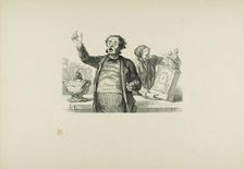 The Auction House: The Auctioneer, 1864, printed 1920. Creator: Charles Maurand