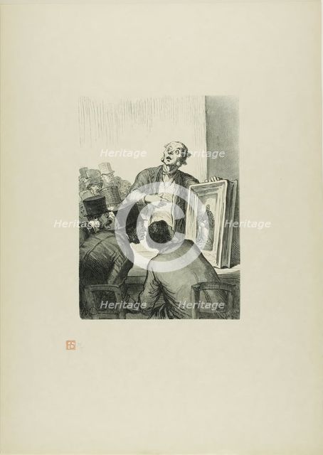 The Auction House: The Expert, 1863, printed 1920. Creator: Charles Maurand.