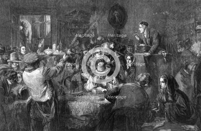 The Auction, Last Day of the Sale', the International exhibition, 1862. Artist: George Bernard O'Neill