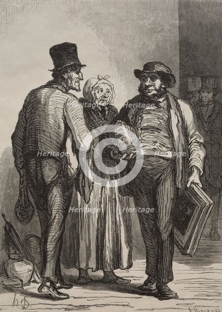 The Auction Room: The Merchants. Creator: Honoré Daumier (French, 1808-1879).
