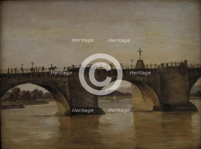 The Augustus Bridge in Dresden, 1834. Creator: Johan Christian Dahl.