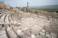 The auditorium (small theatre) at Dougga (Thugga), Tunisia. Creator: Samuel Magal