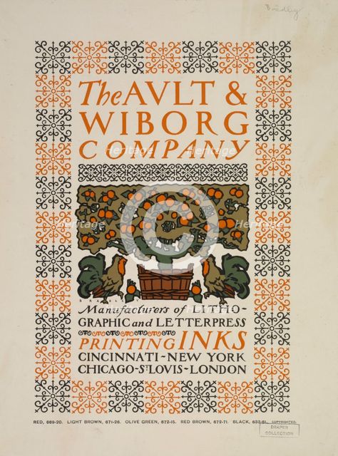 The Ault & Wilborg company, c1894 - 1896. Creator: William H Bradley.