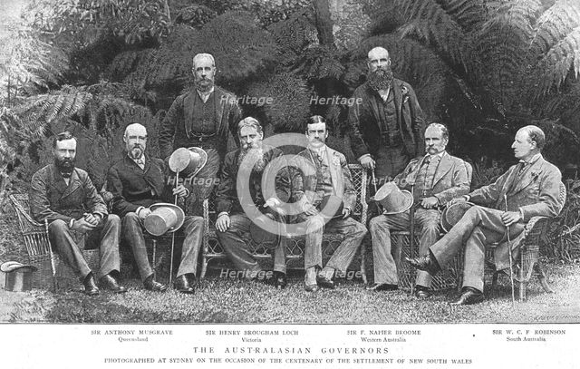 ''The Australasian Govenors', 1888. Creator: Unknown.