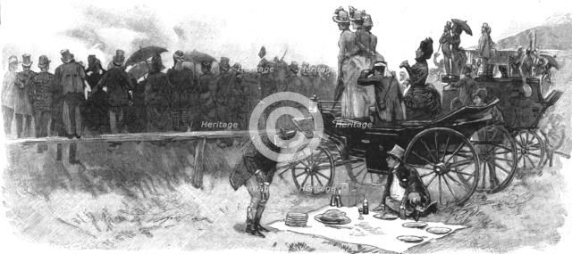 ''The Australian Derby: The Race for the Melbourne Cup; In the Carriage Paddock--An Exciting Finish  Creator: Unknown.