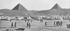 The Australian troops in Egypt encamped near the Pyramids 1914