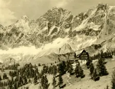 The Austriahütte and the Dachstein, Styria, Austria, c1935. Creator: Unknown