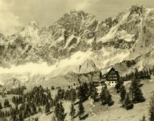 The Austriahütte and the Dachstein, Styria, Austria, c1935. Creator: Unknown