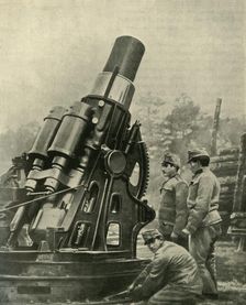The Austrian 12-inch Siege Howitzer 1914-1918, (c1920). Creator: Unknown