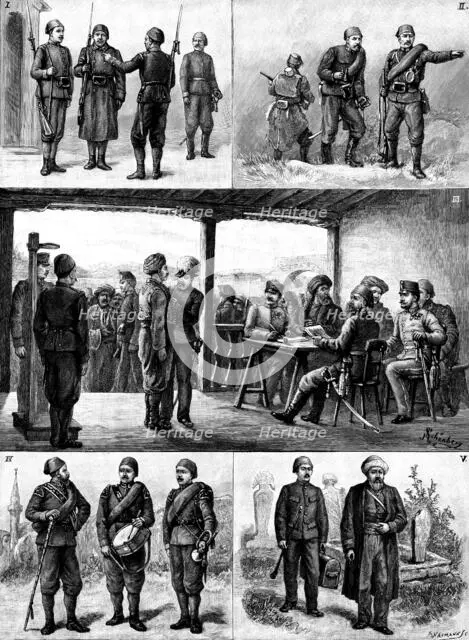 The Austro-Hungarian Army on the Turkish Frontier, 1890. Creator: P Naumann.