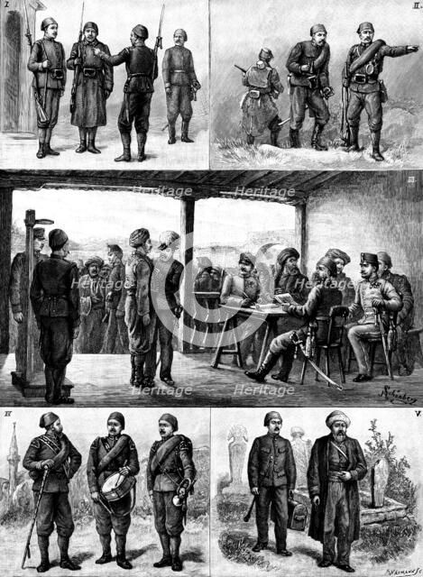 The Austro-Hungarian Army on the Turkish Frontier, 1890. Creator: P Naumann.