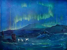 The Aurora Australis. c1908, (1909). Artist: George Marston