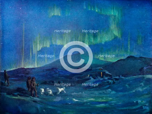 'The Aurora Australis.', c1908, (1909). Artist: George Marston.