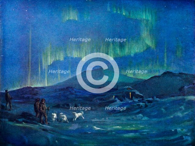 'The Aurora Australis.', c1908, (1909). Artist: George Marston.