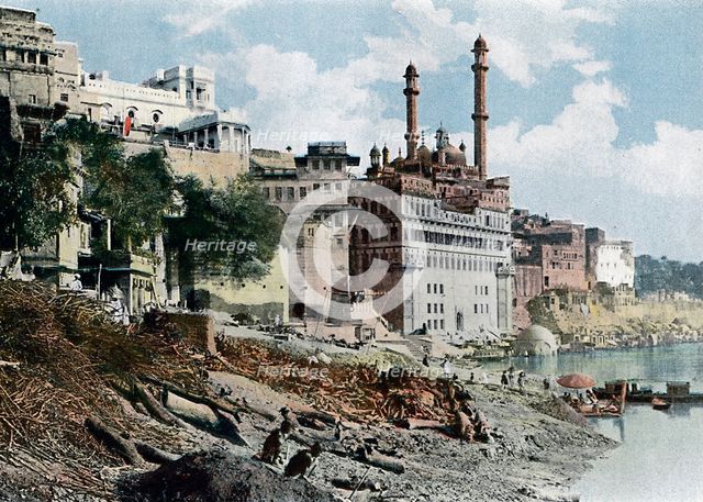 The Aurangzeb Mosque, Varanasi, India, c1890. Artist: Unknown