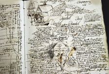 The autograph manuscript of a page of the roman The Demons by F. Dostoevsky, 1870-1871
