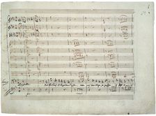 The autograph manuscript: The Magic Flute. Act I aria This portrait is enchantingly beautiful...