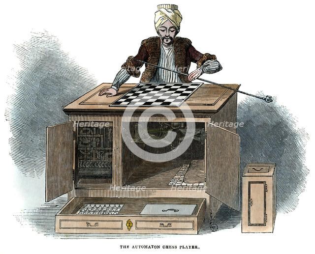 'The Automaton Chess Player', 1845. Artist: Unknown