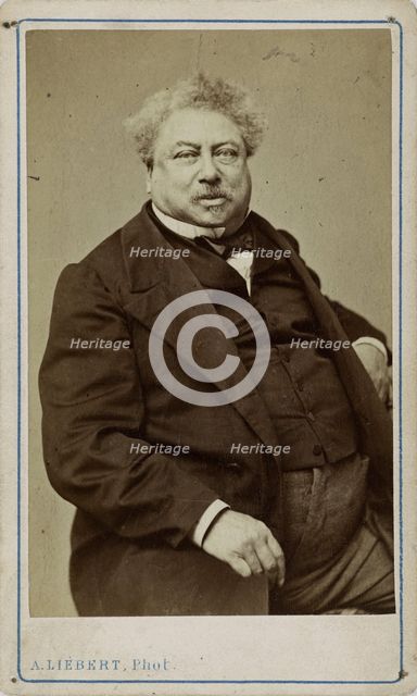 The author Alexandre Dumas père (1802-1870), 1870. Creator: Liébert, Alphonse (1827-1913).