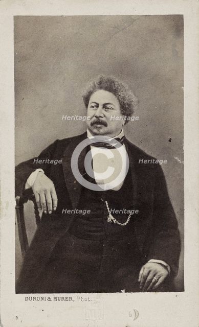 The author Alexandre Dumas père (1802-1870), 1870. Creator: Photo studio Duroni & Murer.