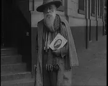 The Author Alfred Aloysius Horn Looking Rather Eccentric with a Long White Beard..., 1929. Creator: British Pathe Ltd