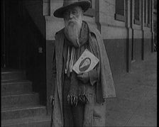 The Author Alfred Aloysius Horn Looking Rather Eccentric with a Long White Beard..., 1929. Creator: British Pathe Ltd