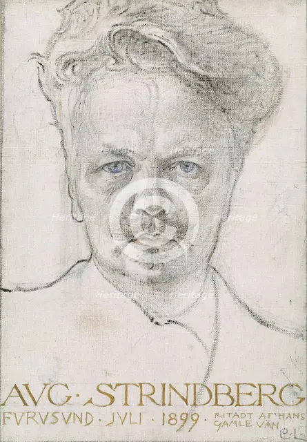 The Author August Strindberg, 1899. Creator: Carl Larsson.