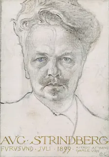 The Author August Strindberg, 1899. Creator: Carl Larsson