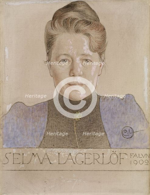 The Author Selma Lagerlöf, 1902. Creator: Carl Larsson.