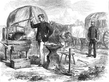 The Autumn Campaign: the forge, Army Service Corps., 1872. Creator: Unknown