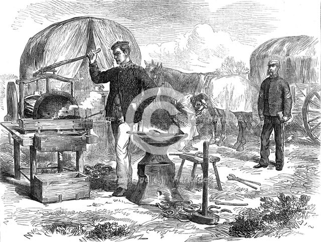 The Autumn Campaign: the forge, Army Service Corps., 1872. Creator: Unknown.