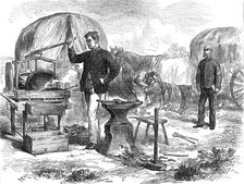 The Autumn Campaign: the forge, Army Service Corps., 1872. Creator: Unknown