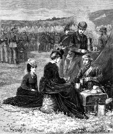 The Autumn Campaign: an early breakfast in camp, 1871. Creator: Unknown