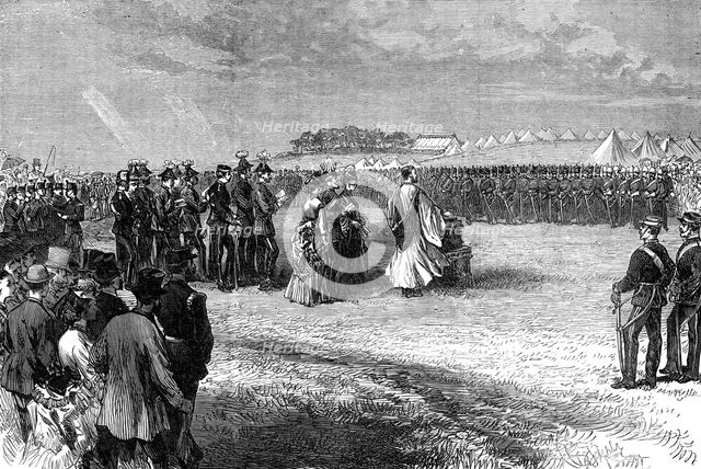 The Autumn Campaign: divine service in the Race Down Camp, Blandford, on Sunday last, 1872. Creator: Unknown.