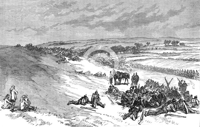 The Autumn Campaign: near Witchampton - Second Division Southern Army advancing from Cranborne, 1872 Creator: Unknown.