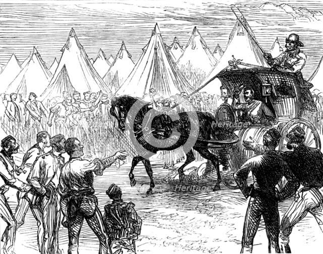 The Autumn Campaign on Dartmoor: a Hansom in camp, 1873. Creator: Unknown.