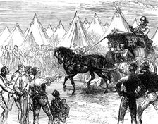 The Autumn Campaign on Dartmoor: a Hansom in camp, 1873. Creator: Unknown