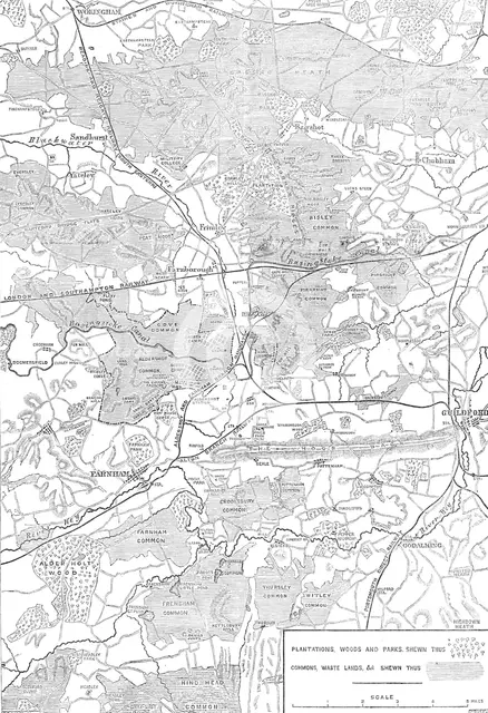 The Autumn Campaign: plan of the country round Aldershott, 1871. Creator: Crane.