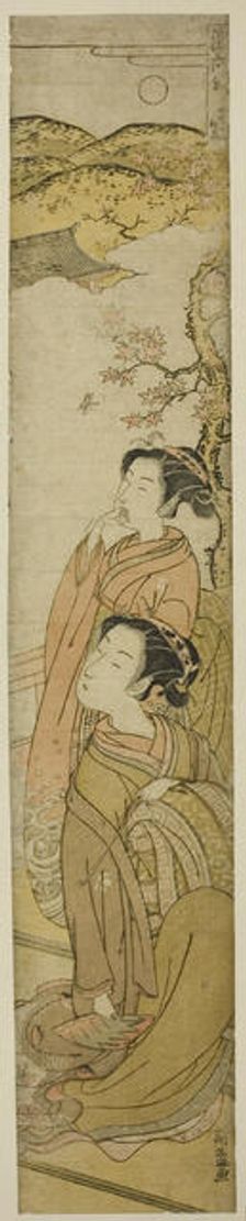 The Autumn Moon at Tokaiji (Tokaiji no shugetsu), from the series "Eight..., c. 1773/75. Creator: Isoda Koryusai