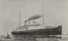 The auxiliary cruiser "Rápido", a former German ocean liner, Spanish Navy, 1898. Creator: Enrique Laporta Valor